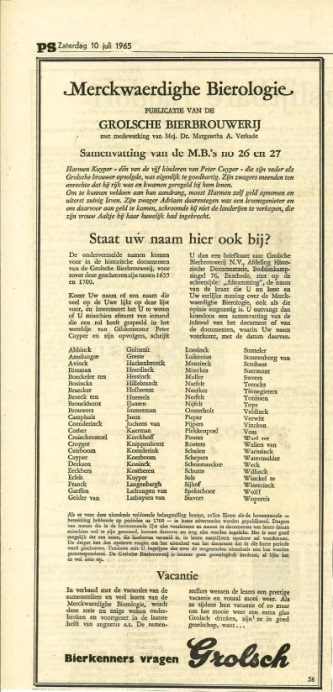 Ad - Merckwaerdige Bierologie   