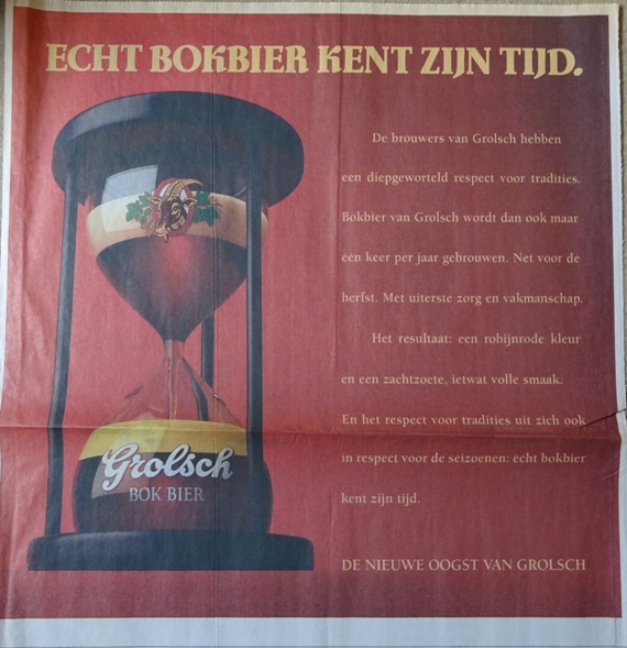 Echt bokbier kent zijn tijd  