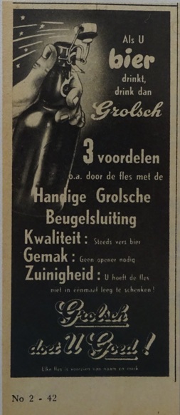 Als u bier drinkt, drink dan Grolsch