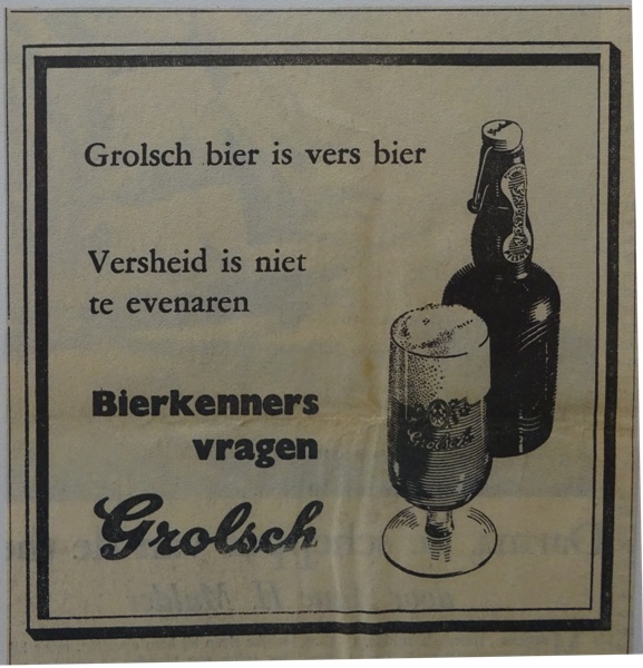 Grolsch bier is vers bier