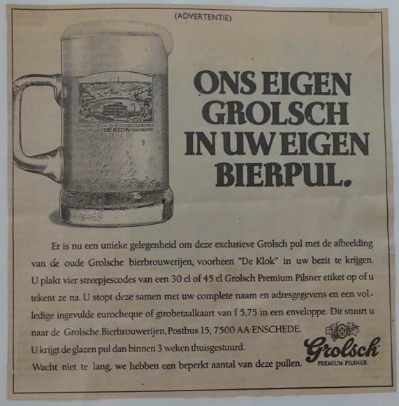 Ons eigen Grolsch in uw eigen bierpul