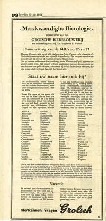 Ad - Merckwaerdige Bierologie   
