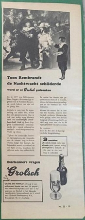 Advertentie - Rembrandt Nachtwacht