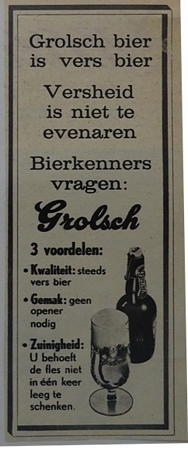 Ad - Grolsch bier is vers bier 