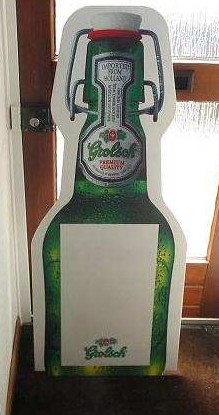 krijtbord - groene beugelfles