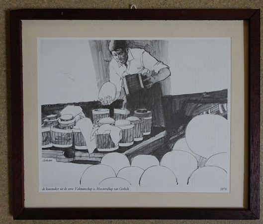 schilderij - de kaasmaker