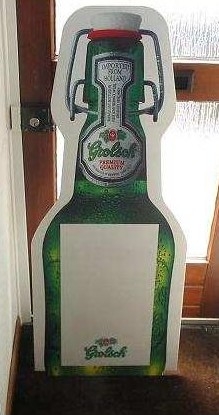 krijtbord - groene beugelfles