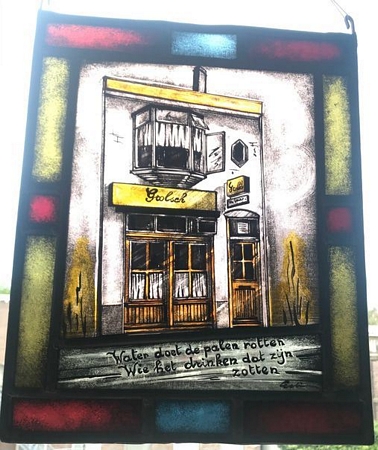 Glas in lood - café