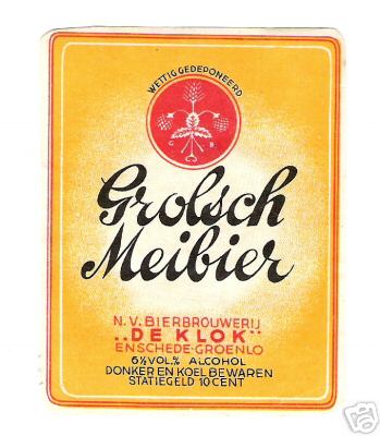 etiket - Grolsch meibier etiket