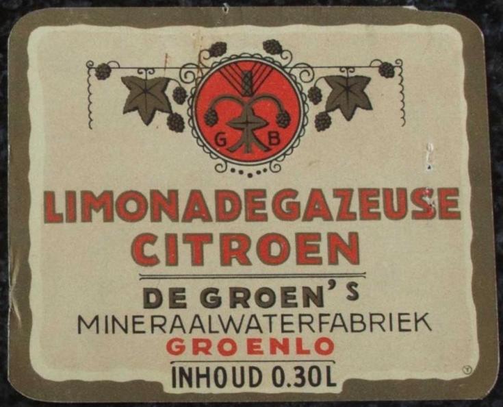 Etiket - Limonade gazeuse citroen