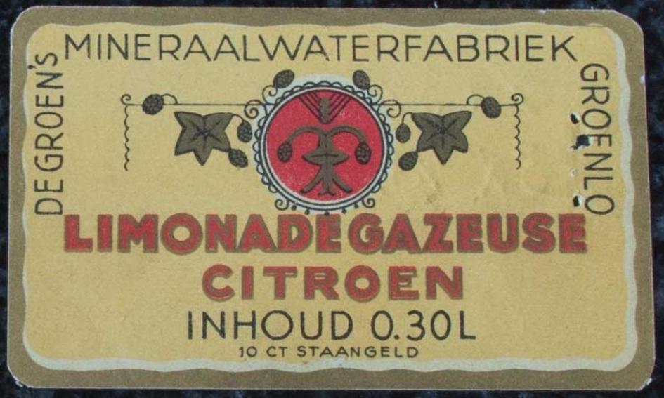Etiket - Limonade gazeuse citroen