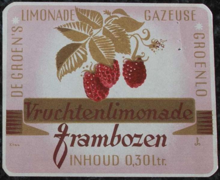 Etiket - Vruchtenlimonade Frambozen