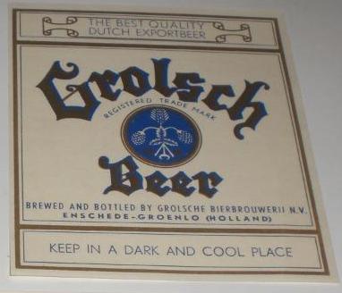 Etiket - Grolsch Beer 