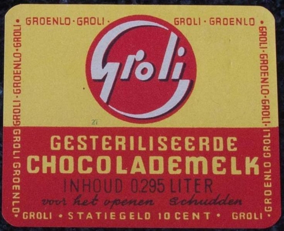 Etiket - Groli chocolademelk 