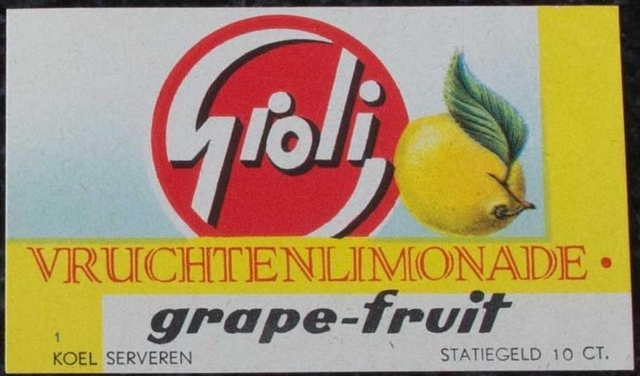 Etiket - Vruchtenlimonade grape-fruit