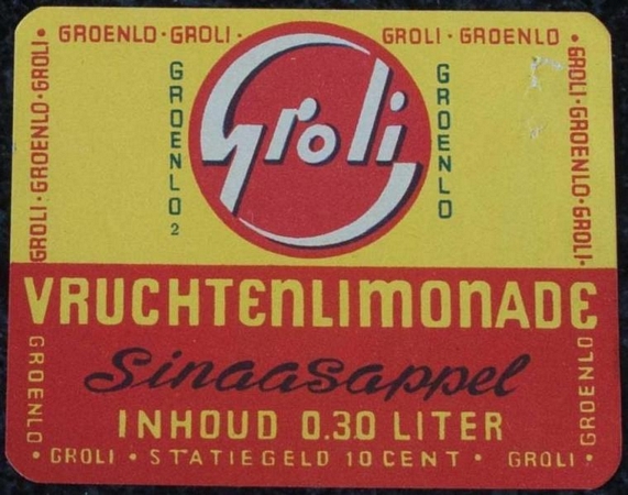 Etiket - Vruchtenlimonade Sinaasappel