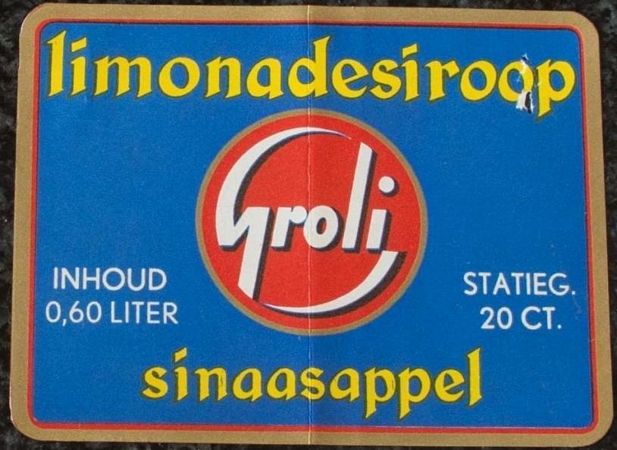 Etiket - Limonadesiroop sinaasappel
