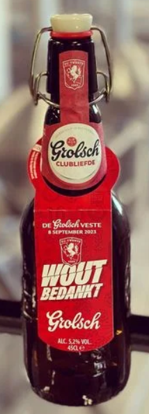 Fles - Afscheid Wout Brama