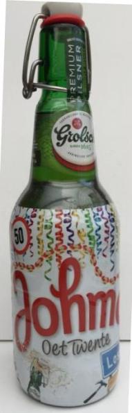 fles - sleeve Johma 50 jaar
