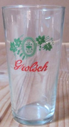 Schout - Grolsch (tekst groen-rood, logo lijkt op logo 1 glas 13 cm hoog) 