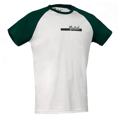 tshirt - wit met groene mouw   