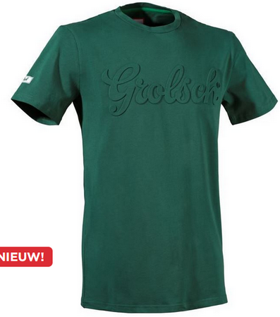 Shirt - Groen met embossing   