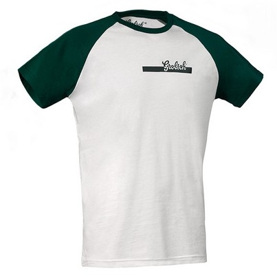 tshirt - wit met groene mouw   