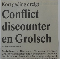 krantenartikel - Kort geding dreigt