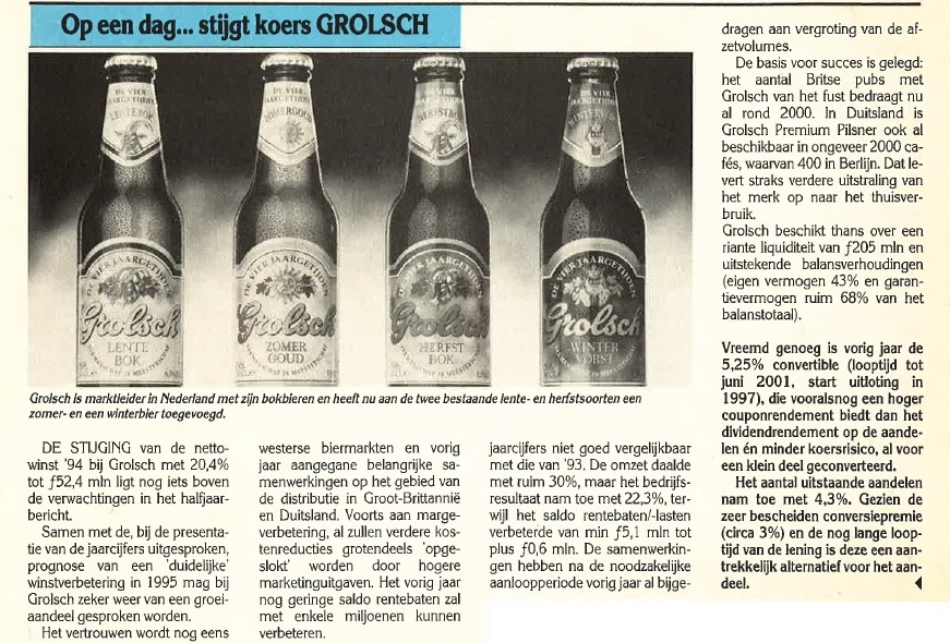 Artikel - op een dag...koers stijgt