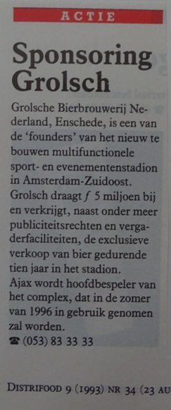 Artikel - sponsoring Grolsch