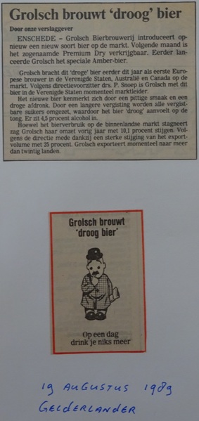 artikel - Grolsch brouwt droog bier 