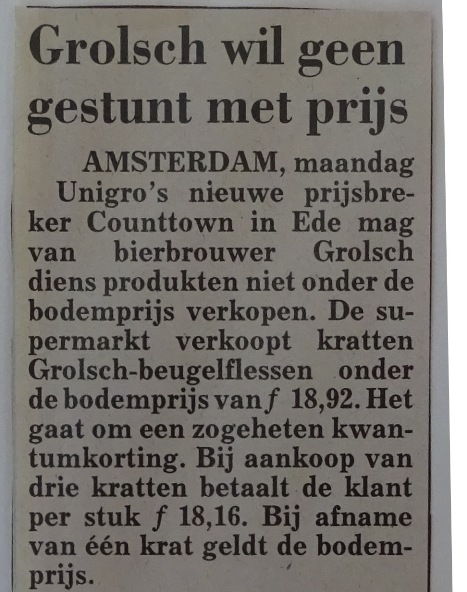 Artikel - Geen gestunt met prijs.