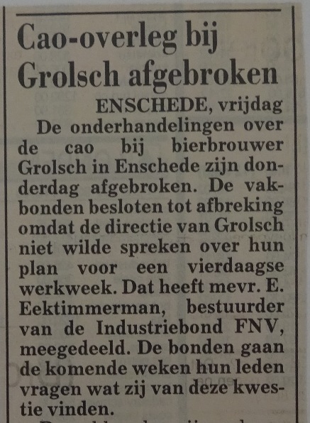 Artikel - CAO overleg afgebroken