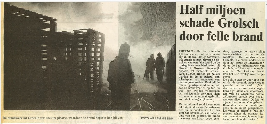 Artikel - Half miljoen schade door brand 