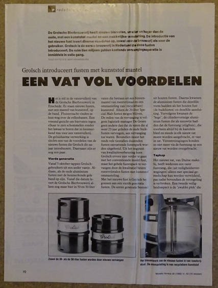 Artikel - nieuw vat