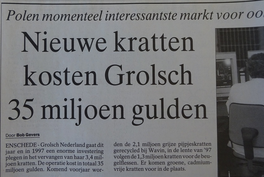 Artikel - Nieuwe kratten kosten 35 miljoen