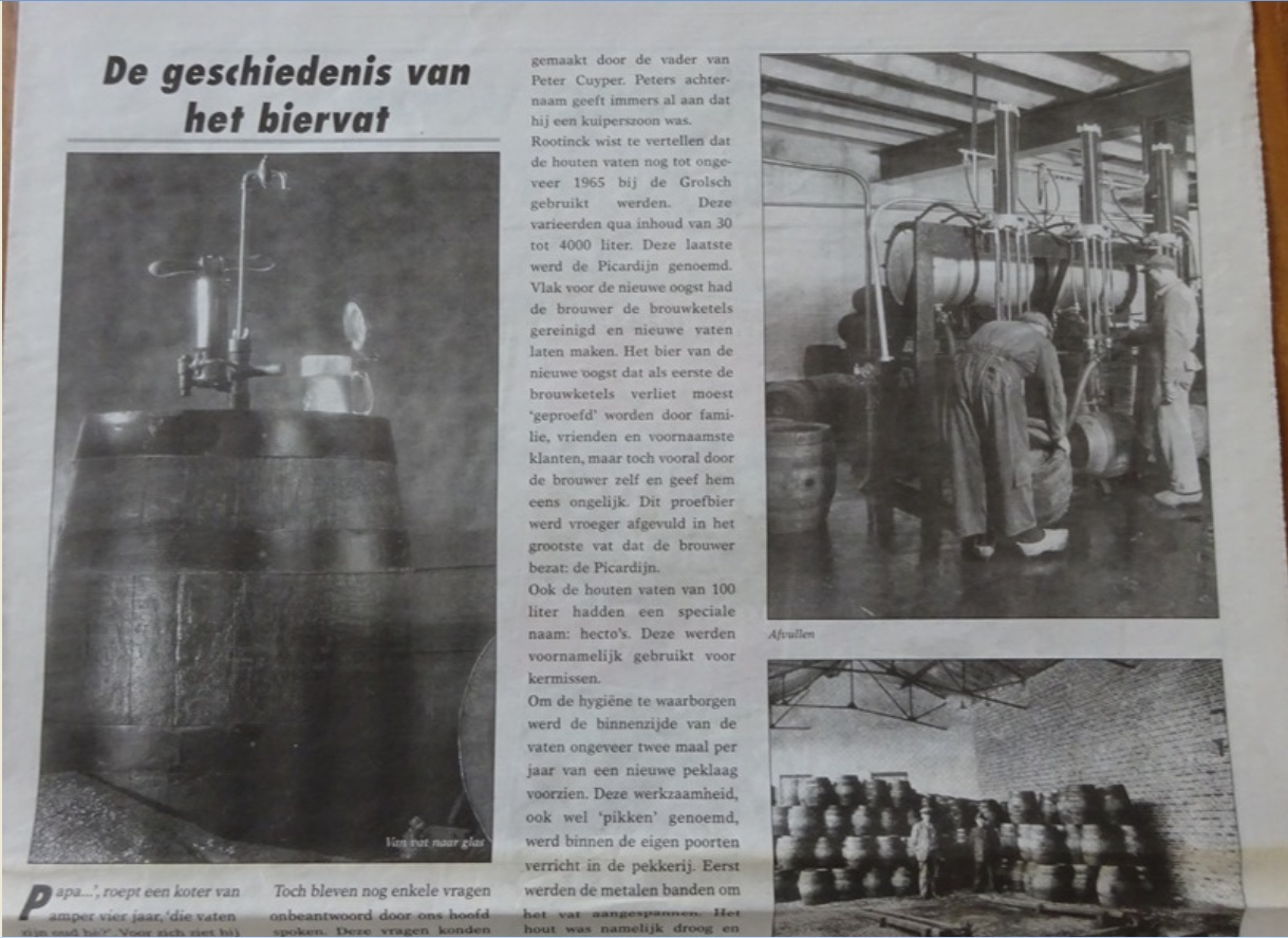 artikel - geschiedenis biervat 