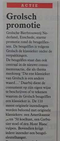Artikel - Start promotie rond beugelflessen