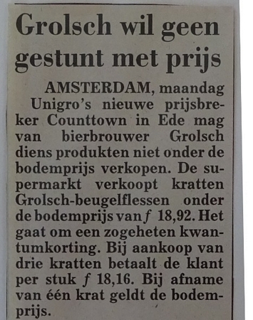 Artikel - Geen gestunt met prijs.