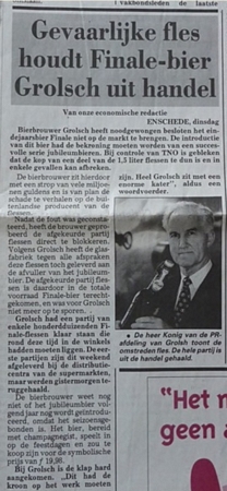 Artikel - gevaarlijke fles 