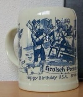 Pul - Delfts blauw - Happy Birthday