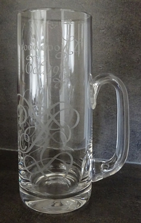 Kristallen bierpul 1.000.000 hl Oct. 1973 met handtekening   