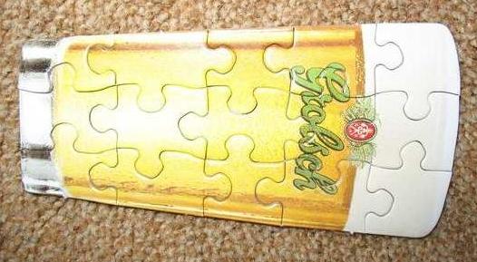 Puzzle van een glas bier