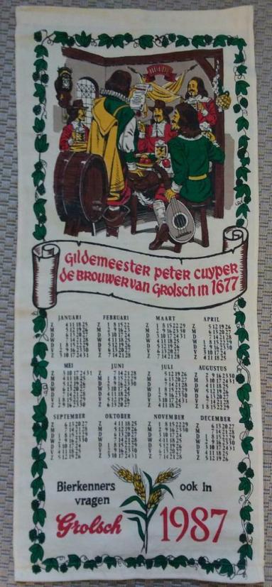 Linnen kalender - 1987