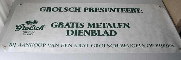 Banner - Gratis metalen dienblad