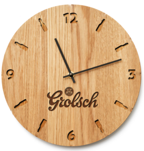Houten wandklok