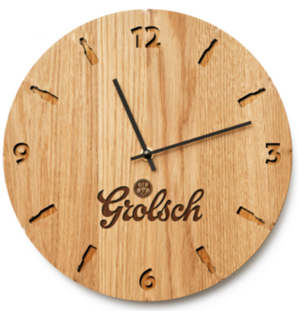 Houten wandklok