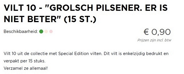 Grolsch Pilsener  — achterkant