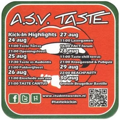 A.S.V. Taste  — voorkant
