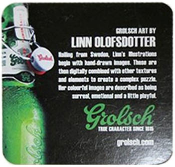 Grolsch art by Linn Olofsdotter  — achterkant